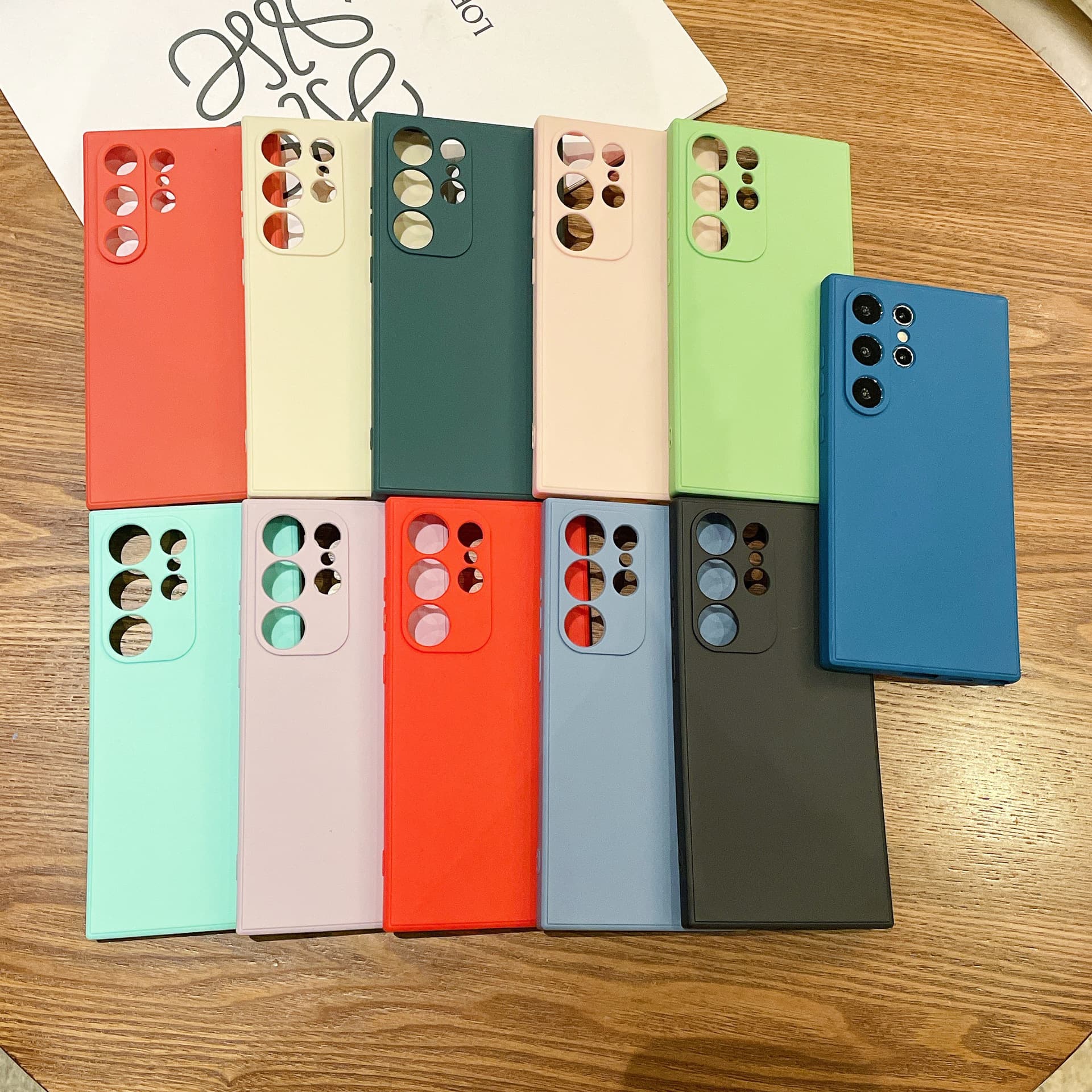 Suitable for Samsung S24 fine hole frosted TPU straight edge A53A14 protective cover note20 Rubik's cube silicone mobile phone case 3
