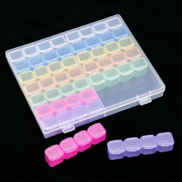 56-grid pp plastic cosmetic storage box rice beads nail art jewelry hardware tools fishing gear storage box factory direct sales 7