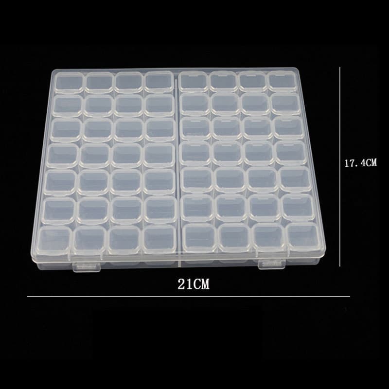 56-grid pp plastic cosmetic storage box rice beads nail art jewelry hardware tools fishing gear storage box factory direct sales 10
