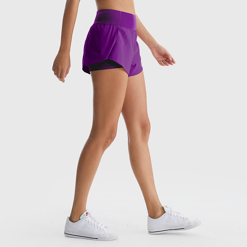 Outdoor fake two-piece sports shorts women's anti-exposure running casual hot pants yoga breathable quick-drying fitness shorts 9
