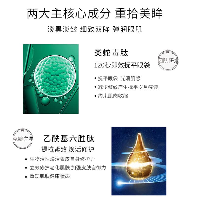 DR Snow Polypeptide Essence Wrinkle Smoothing Eye Cream Diminishes Wrinkles, Firms Eye Bags and Dark Circles Polypeptide Anti-Wrinkle Eye Cream 4