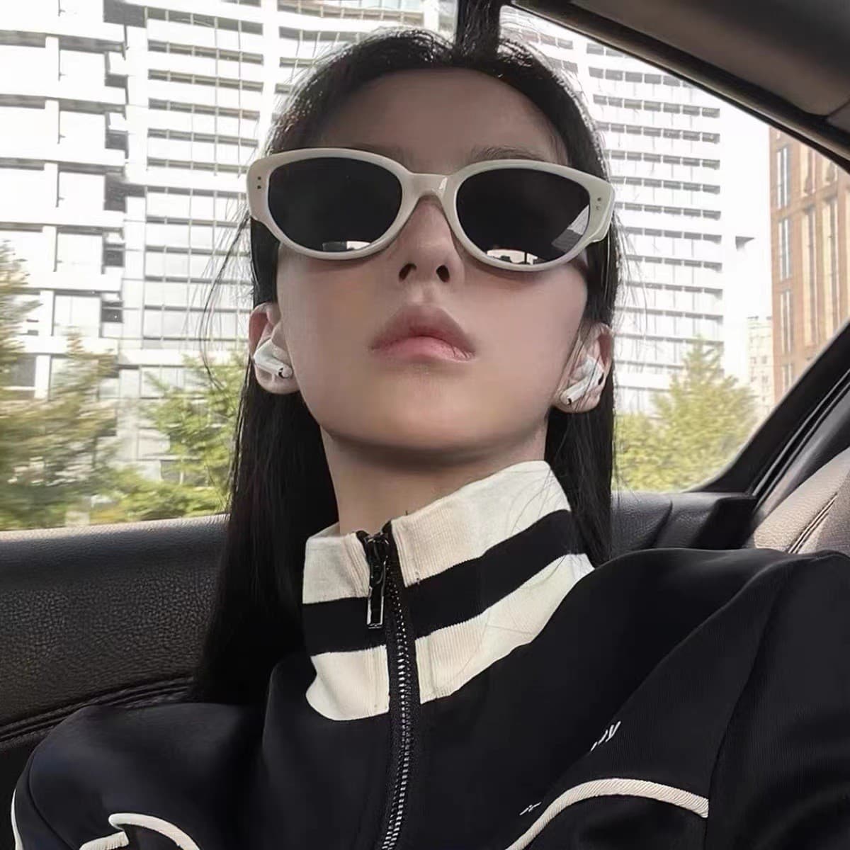 2025 gm sunglasses for women, live broadcast popular sunglasses for men, fashionable large square frame anti-UV sunglasses 9