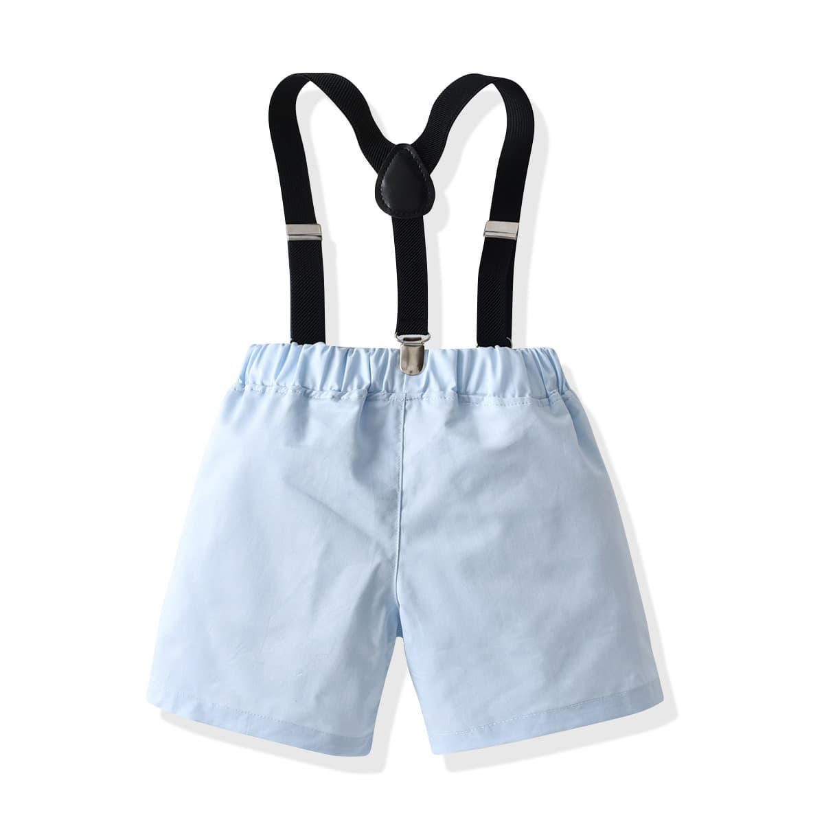 Boy's Bow Short Sleeve Shirt Overalls Suit Children's Beach Performance Party Dress Summer Dropshipping 6
