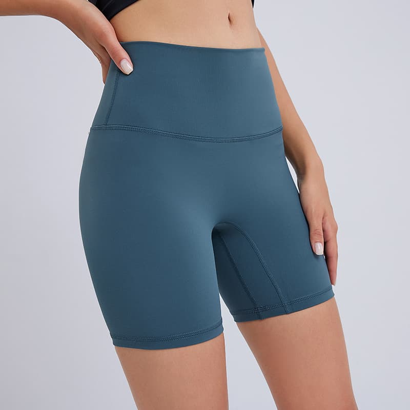 Summer new basic solid color outdoor sports running fitness yoga pants shorts tight elastic sports three-point pants 5