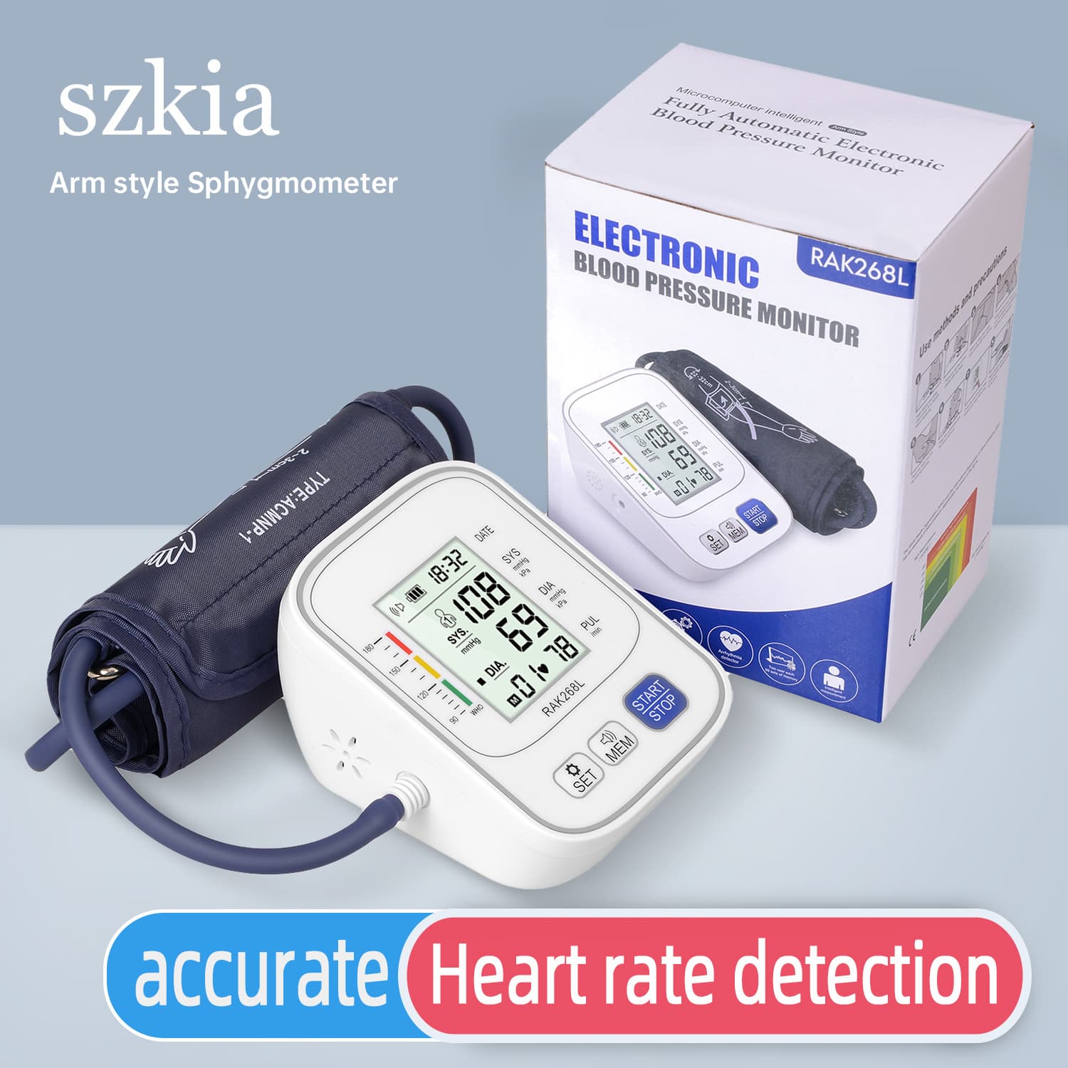 szkia foreign trade export electronic blood pressure monitor for the elderly home blood pressure meter factory wholesale manometer to measure high blood pressure 2