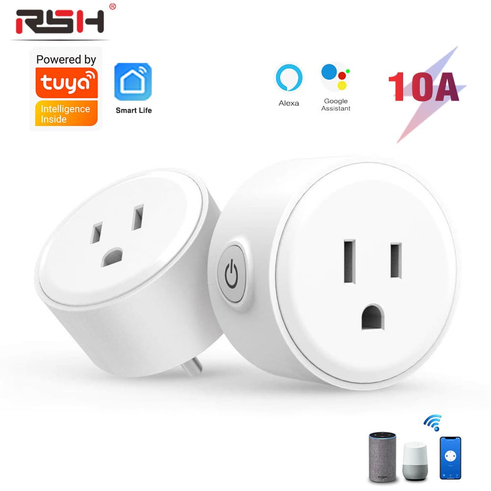 Tuya wifi smart socket wireless switch mobile phone app remote ALexa audio voice control smart home 1