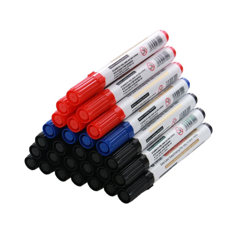 Whiteboard pen large capacity teacher writing red, blue and black three-color water-based marker pen children's easy-to-erasable drawing board pen can be erased 6