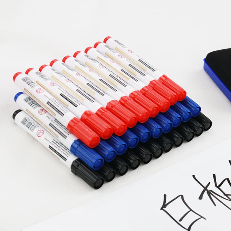Whiteboard pen large capacity teacher writing red, blue and black three-color water-based marker pen children's easy-to-erasable drawing board pen can be erased 1