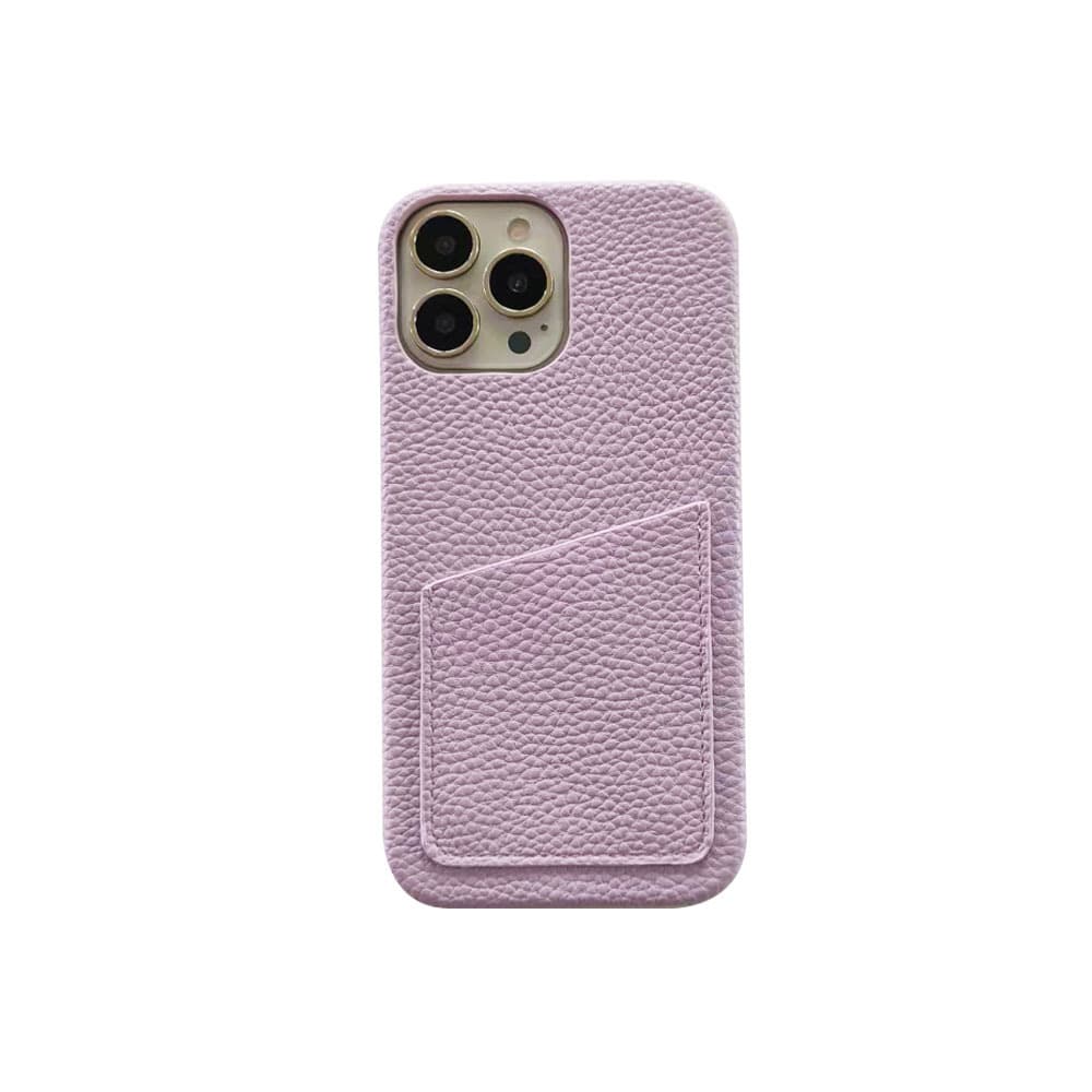 Suitable for iPhone17 Apple mobile phone 17pro shell litchi pattern wallet card simple half-pack mobile phone case anti-fall 6