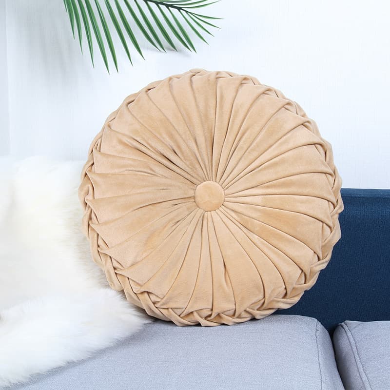 Nordic Round Dutch Velvet Cushion Plush Jacquard Wheel Cushion Four Seasons Home Decoration Pillow Tatami Futon Cushion 5