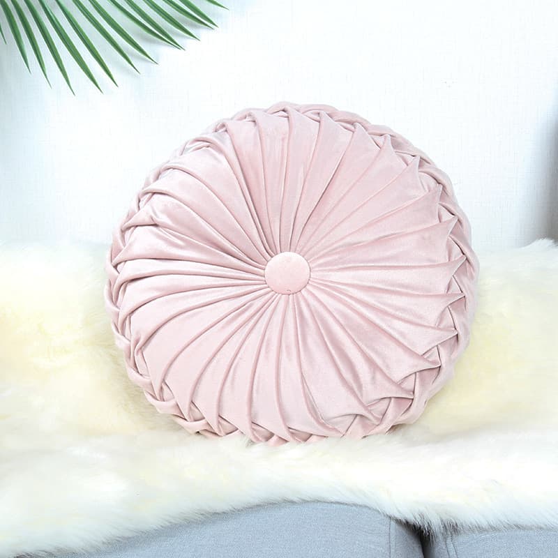 Nordic Round Dutch Velvet Cushion Plush Jacquard Wheel Cushion Four Seasons Home Decoration Pillow Tatami Futon Cushion 7