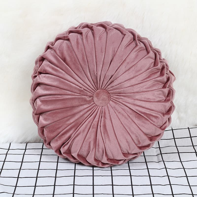 Nordic Round Dutch Velvet Cushion Plush Jacquard Wheel Cushion Four Seasons Home Decoration Pillow Tatami Futon Cushion 8