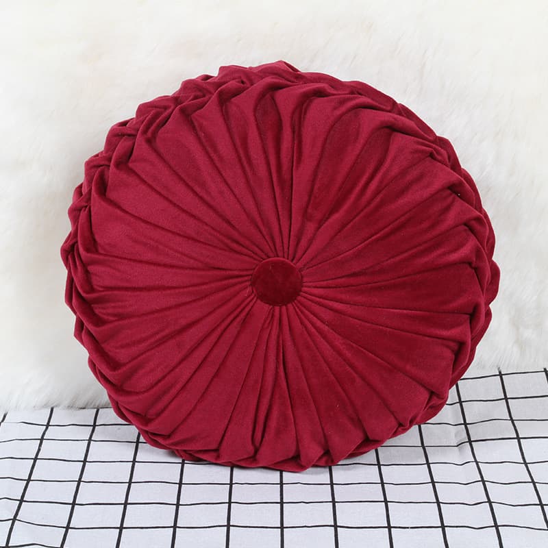 Nordic Round Dutch Velvet Cushion Plush Jacquard Wheel Cushion Four Seasons Home Decoration Pillow Tatami Futon Cushion 10