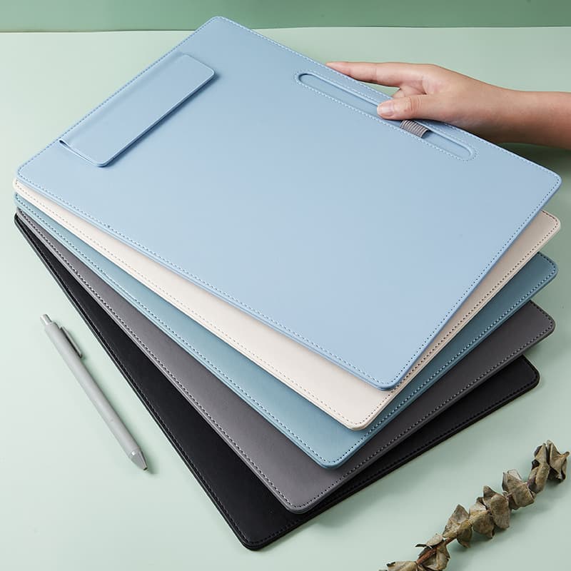 a4 board clip folder pen slot leather conference pad magnetic writing board business gift planwith schedule book 4