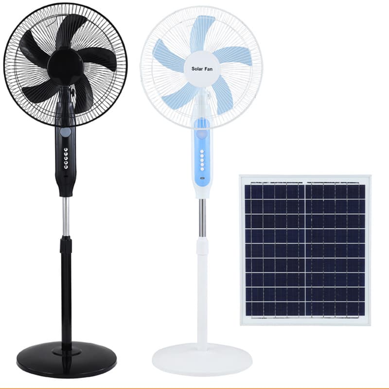 Solar charging fan outdoor camping portable table fan high wind 16-inch shaking head power outage emergency fan set 6
