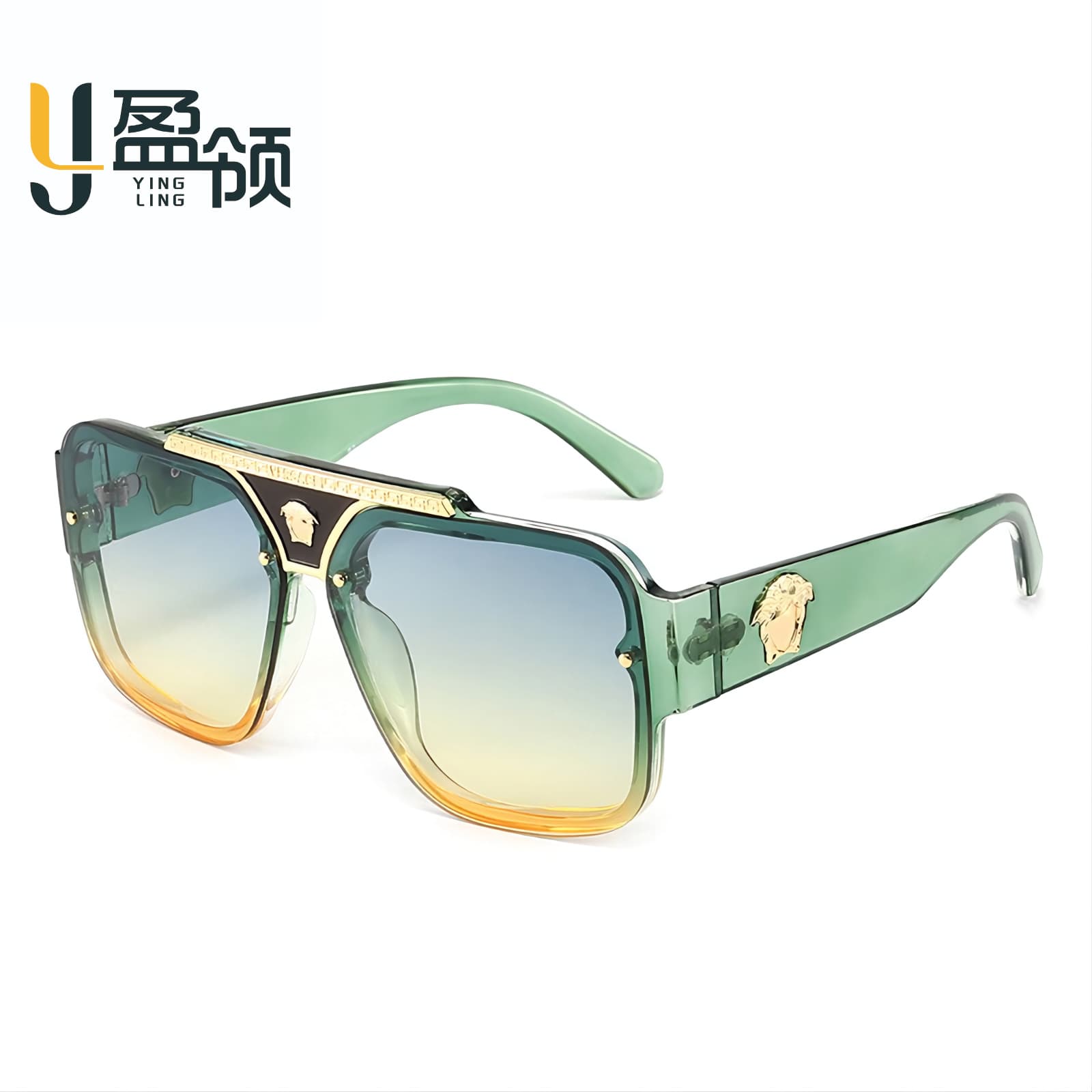 New Yingling Fashion Sunglasses for Men and Women Cross-border Personalized Foreign Trade Large-Frame Human Head Sunglasses INS Style Prom Glasses 5