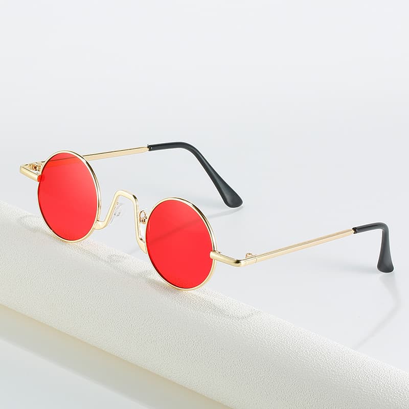 New round round frame retro cross-border personalized metal sunglasses for men and women for outdoor sports 3
