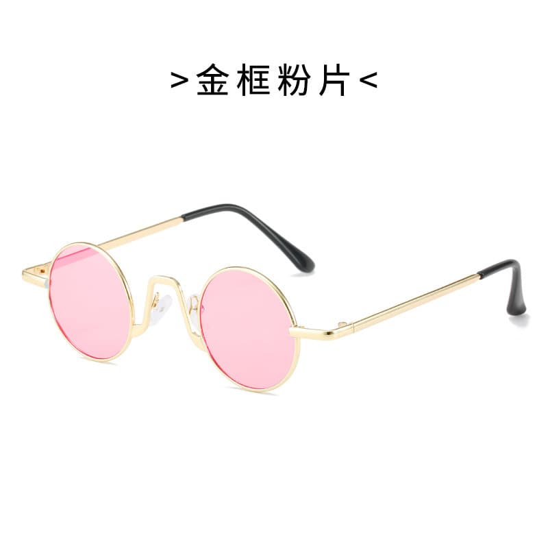New round round frame retro cross-border personalized metal sunglasses for men and women for outdoor sports 7