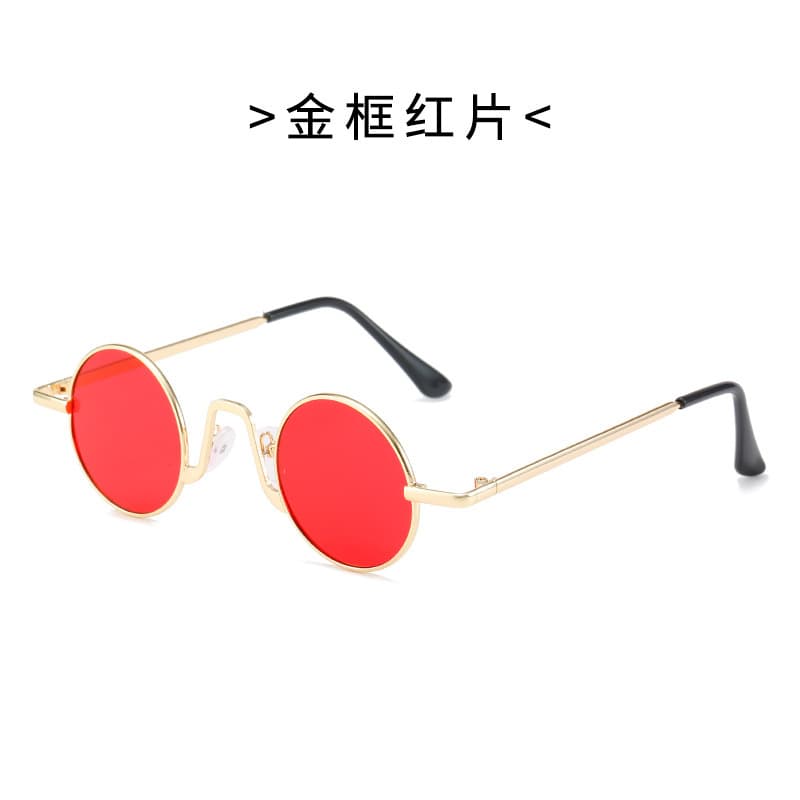 New round round frame retro cross-border personalized metal sunglasses for men and women for outdoor sports 10
