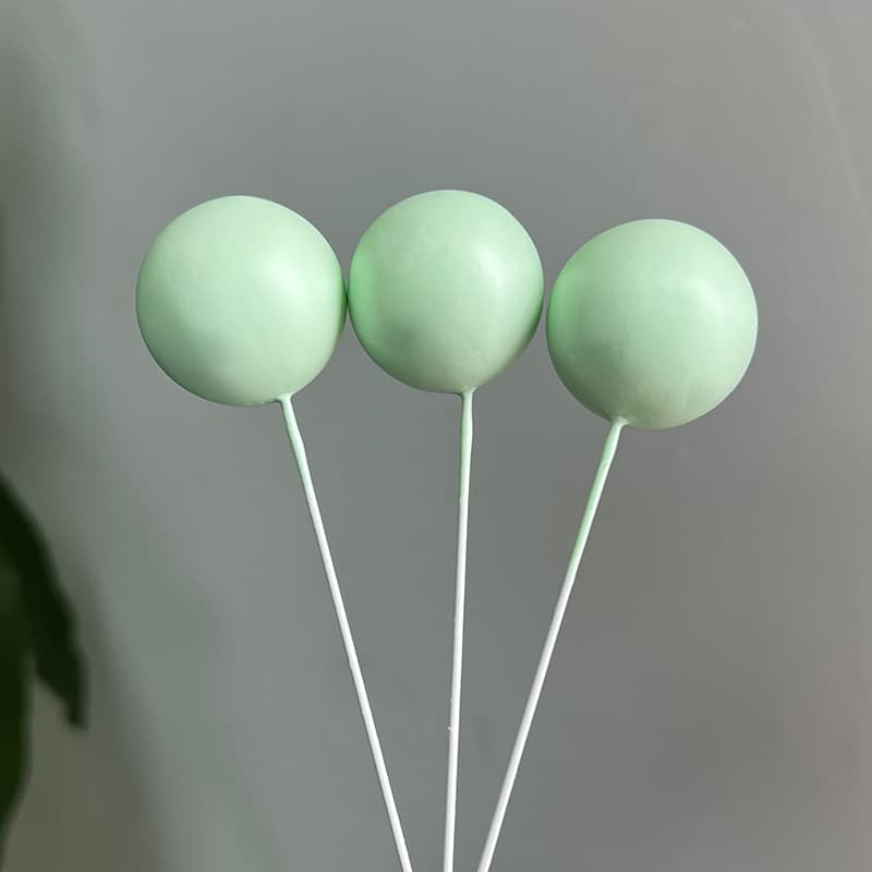 Birthday cake decorations gold silver ball Christmas foam ball black purple green coffee color cake decoration insert 8
