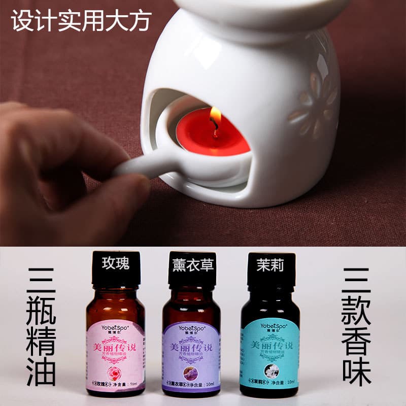 Aromatherapy furnace essential oil furnace aromatherapy lamp incense night light electronic incense burner ceramic candle bedroom aromatherapy machine 4