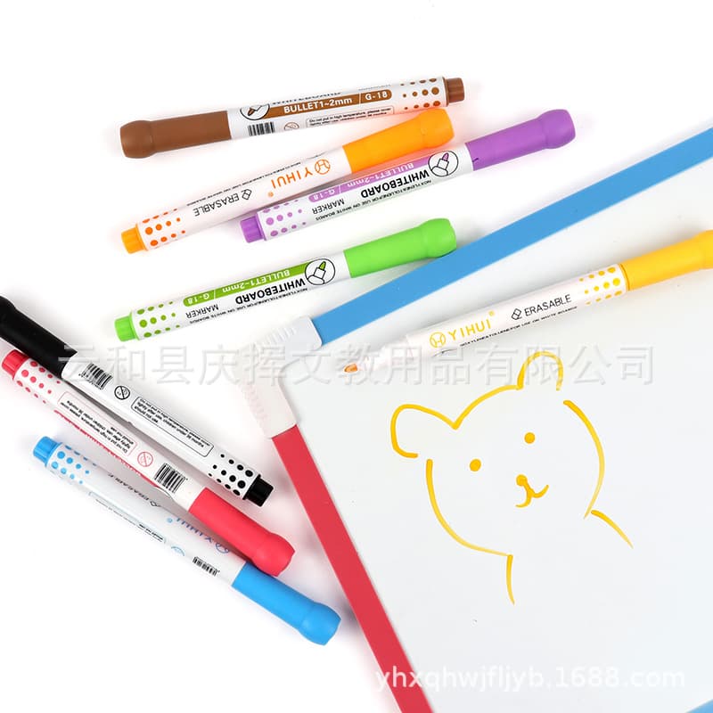 Colored whiteboard pens can be erased for children's painting water-based easy-to-erasure markers conference office teaching 8-color whiteboard pens 4