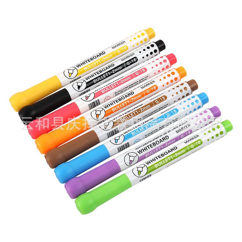 Colored whiteboard pens can be erased for children's painting water-based easy-to-erasure markers conference office teaching 8-color whiteboard pens 6