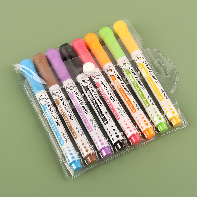 Colored whiteboard pens can be erased for children's painting water-based easy-to-erasure markers conference office teaching 8-color whiteboard pens 9