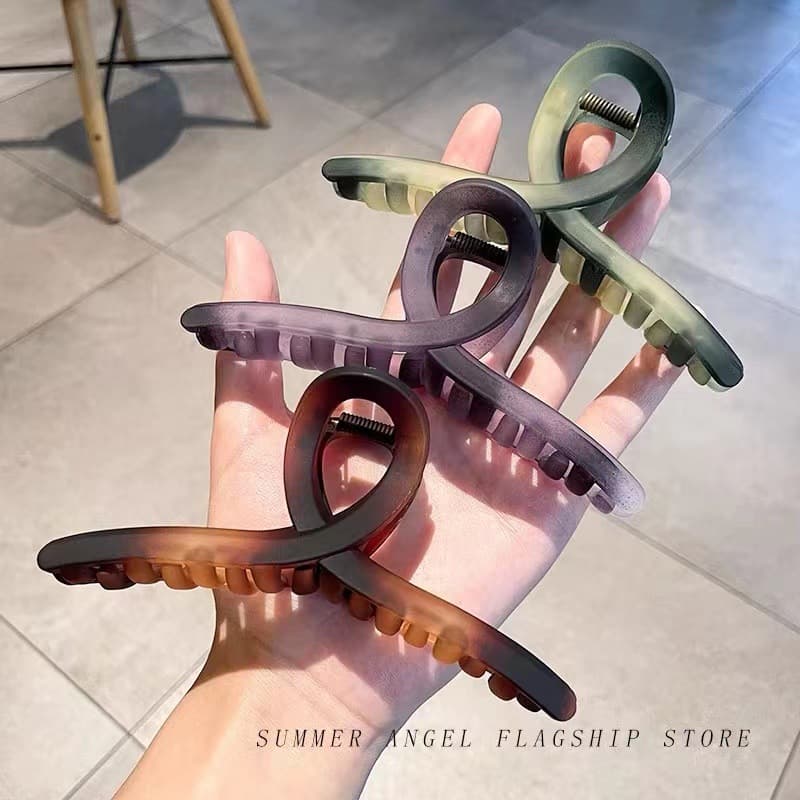 13cm gradient matte large hair clip high-end temperament hair clip girls back of the head hair clip hair shark clip 1
