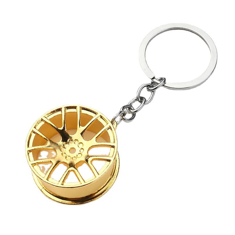 Factory direct sales cross-border car modification accessories small gifts men's metal wheel pendants wholesale wheel keychains 6