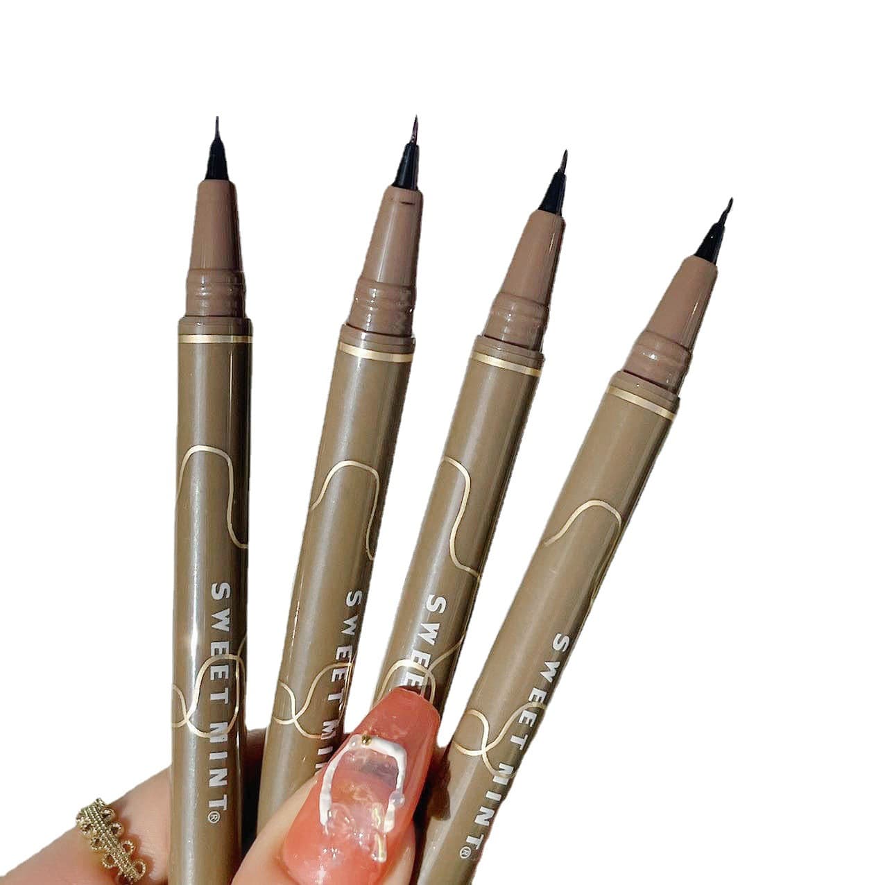 SWEET MINT0.05 liquid silkworm pen waterproof quick-drying brown non-smudged liquid eyeliner pen eye makeup eyeliner pen 6