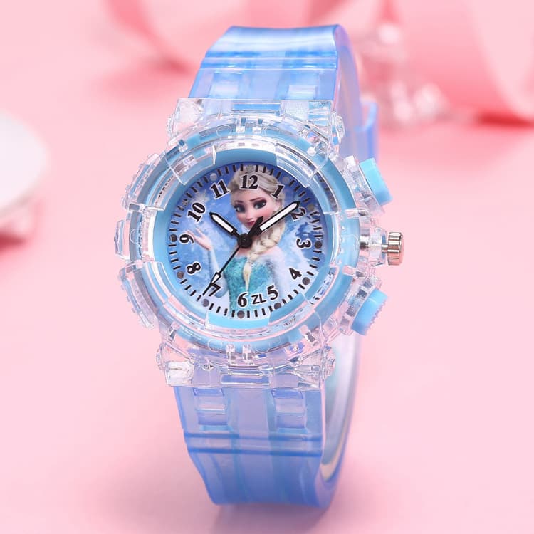 Frozen children's watch fashion creative colorful luminous light boys and girls children's watch manufacturer supply 1