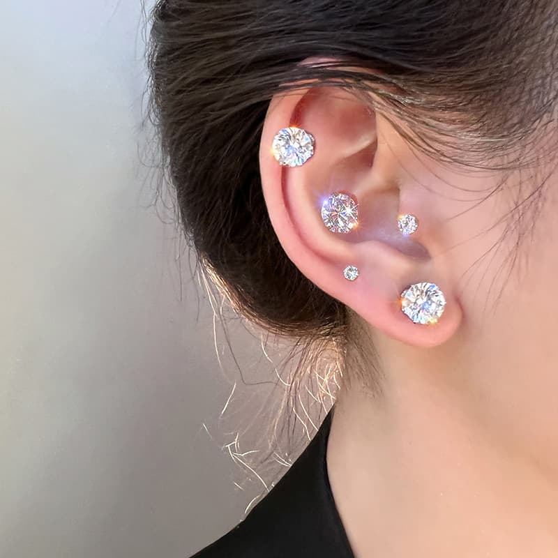 Cochlear nails without piercings, magnetic cochlear nails, women's ear bone clips, men's earrings, ear socket nails, magnetic stone ear bone nail clips 5