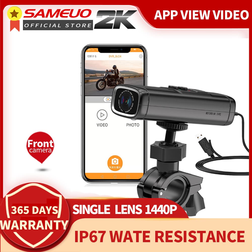 Cross-border motorcycle driving recorder 1440P HD 2K anti-shake waterproof WIFI motorcycle special 1