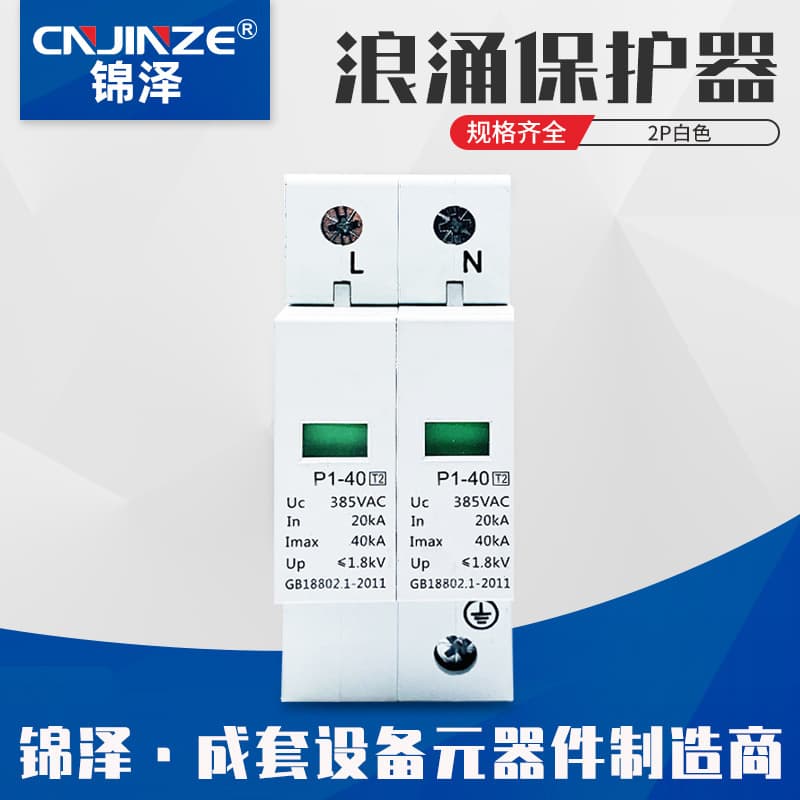 Switch combination power supply surge protector 2P white lightning protection surge intelligent lightning protection POE 1