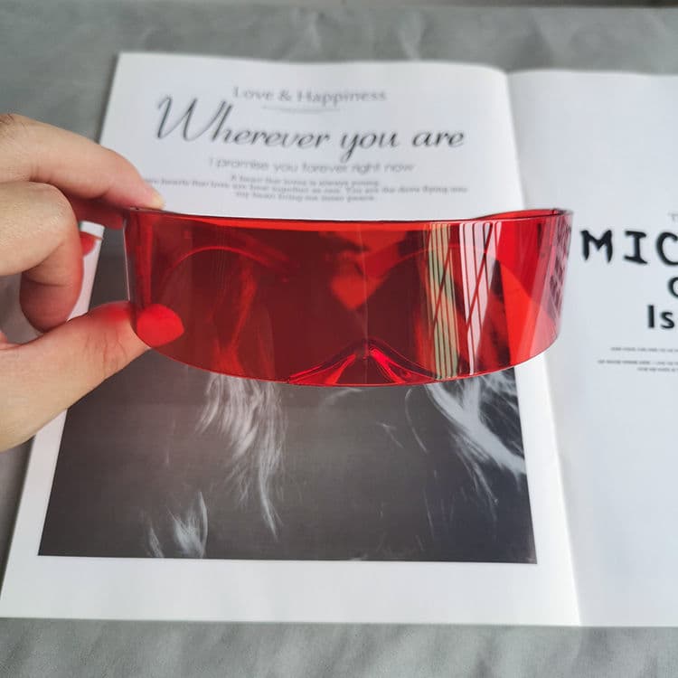 European and American cyberpunk technology-sense sunglasses for female Internet celebrities masquerade photo props all-in-one goggle sunglasses 7