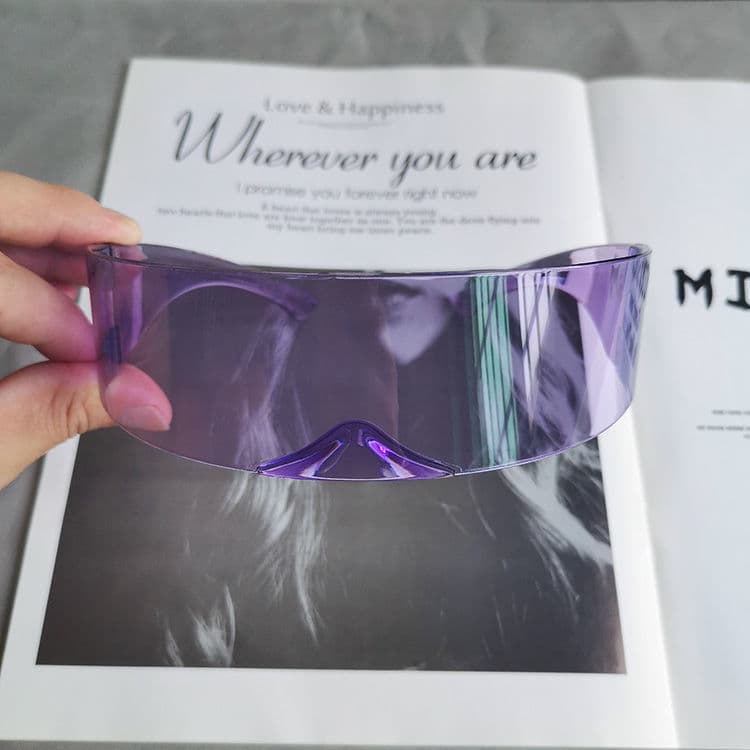 European and American cyberpunk technology-sense sunglasses for female Internet celebrities masquerade photo props all-in-one goggle sunglasses 9