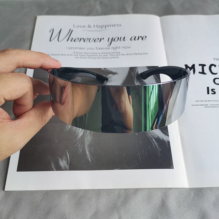 European and American cyberpunk technology-sense sunglasses for female Internet celebrities masquerade photo props all-in-one goggle sunglasses 10