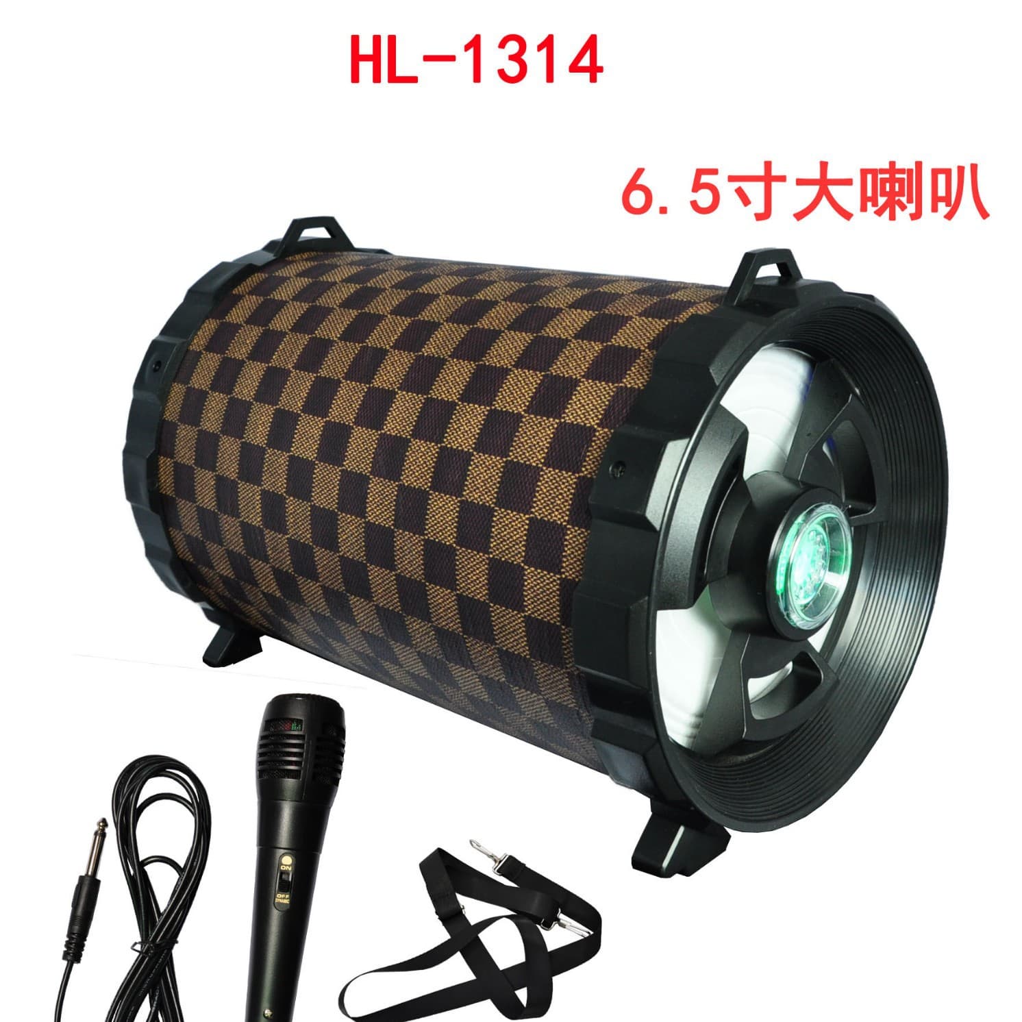 6.5-inch barrel Bluetooth speaker portable strap speaker can be equipped with a microphone for home karaoke outdoor square dance universal 3