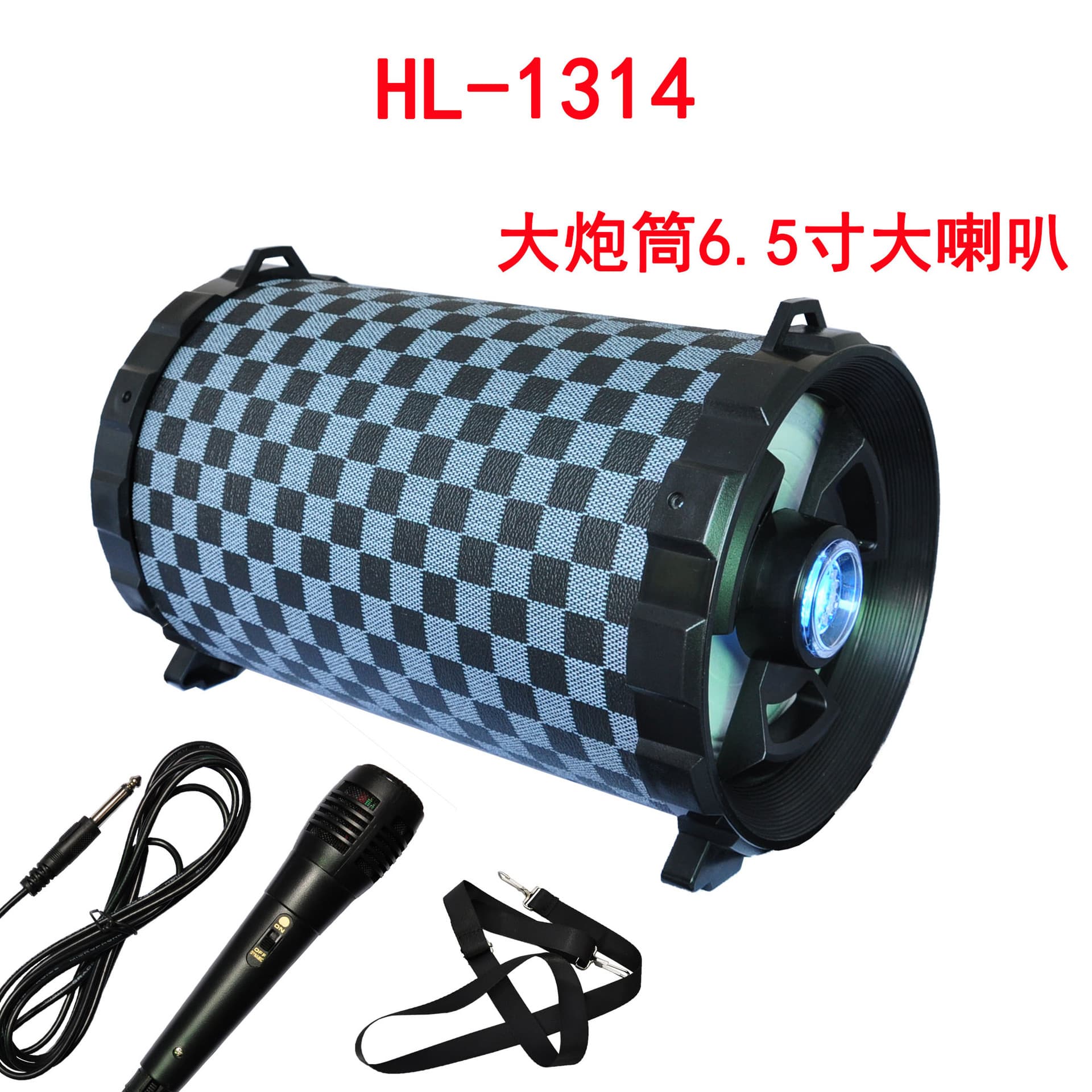6.5-inch barrel Bluetooth speaker portable strap speaker can be equipped with a microphone for home karaoke outdoor square dance universal 1