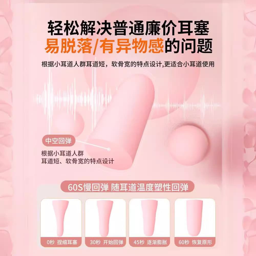 Soundproof earplugs for sleep, anti-noise mute earplugs, noise reduction, professional disposable sponge earplugs, silicone earplugs 3