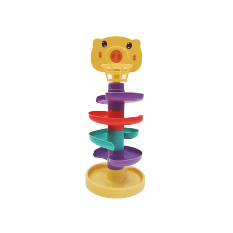 Shooting track, rotating, rolling ball, infant and toddler fun Jenga, parent-child interactive educational gliding early education toy 6