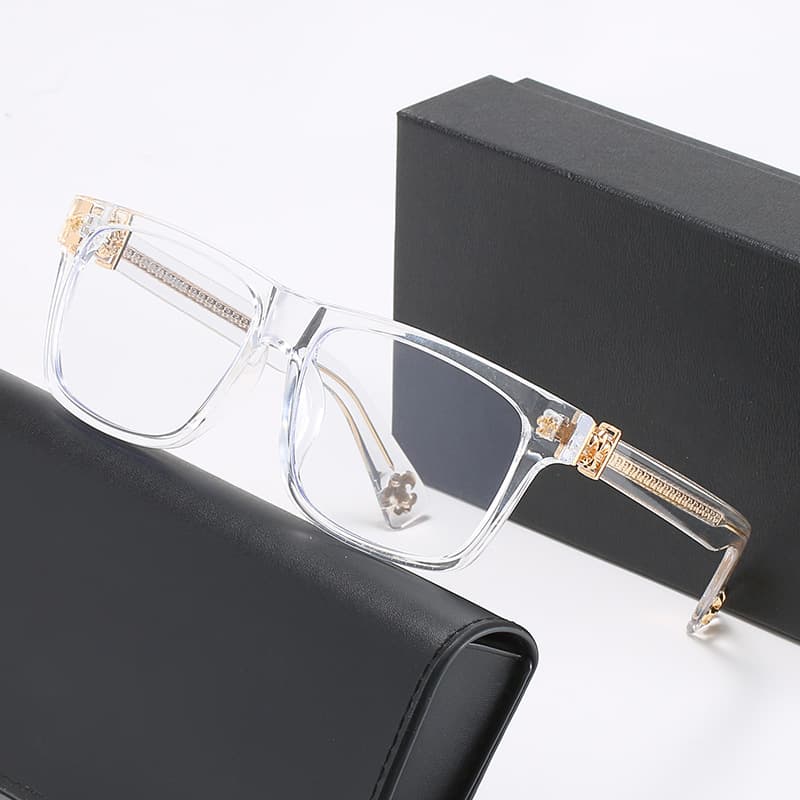 New Crow square TR anti-blue light flat glasses for men and women, fashionable face-slimming student computer glasses for myopia 4