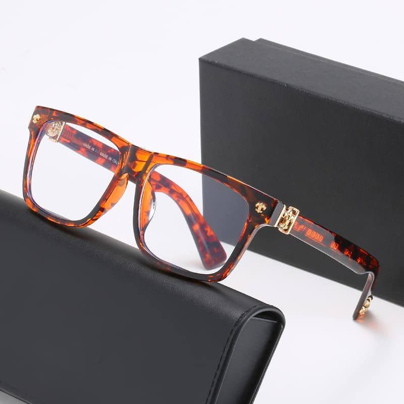 New Crow square TR anti-blue light flat glasses for men and women, fashionable face-slimming student computer glasses for myopia 5