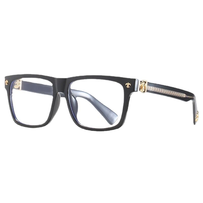 New Crow square TR anti-blue light flat glasses for men and women, fashionable face-slimming student computer glasses for myopia 6