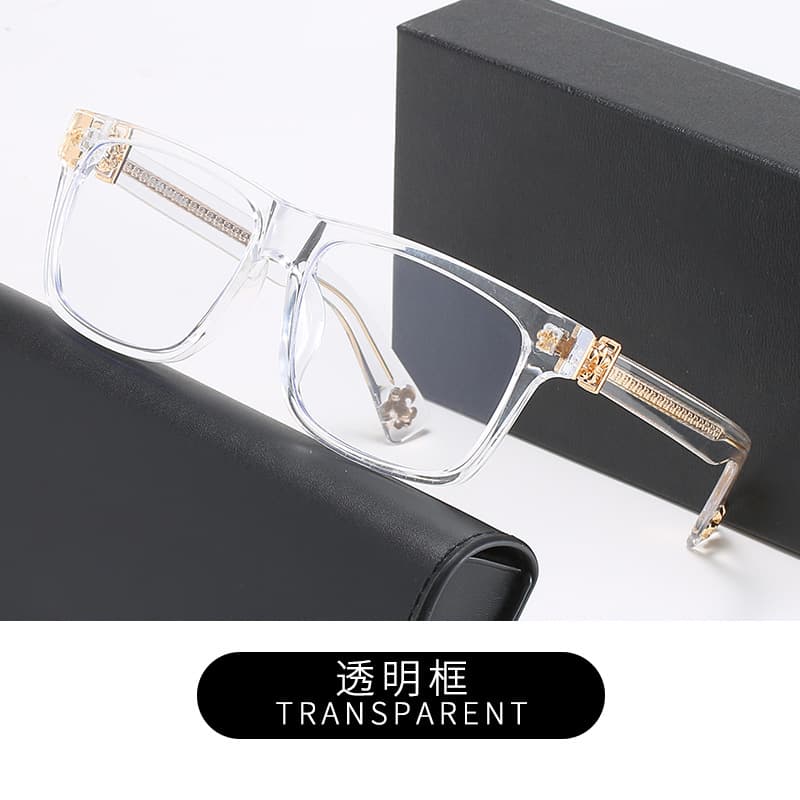 New Crow square TR anti-blue light flat glasses for men and women, fashionable face-slimming student computer glasses for myopia 10