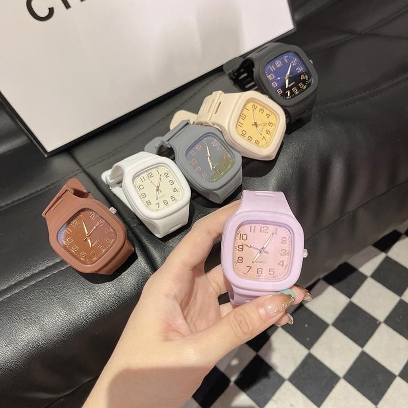 ins hot-selling square watch women's college style men's and women's fashion quartz watch Korean version simple student watch wholesale 3