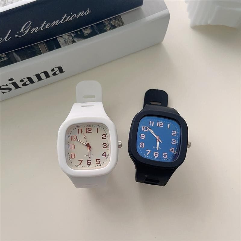 ins hot-selling square watch women's college style men's and women's fashion quartz watch Korean version simple student watch wholesale 5