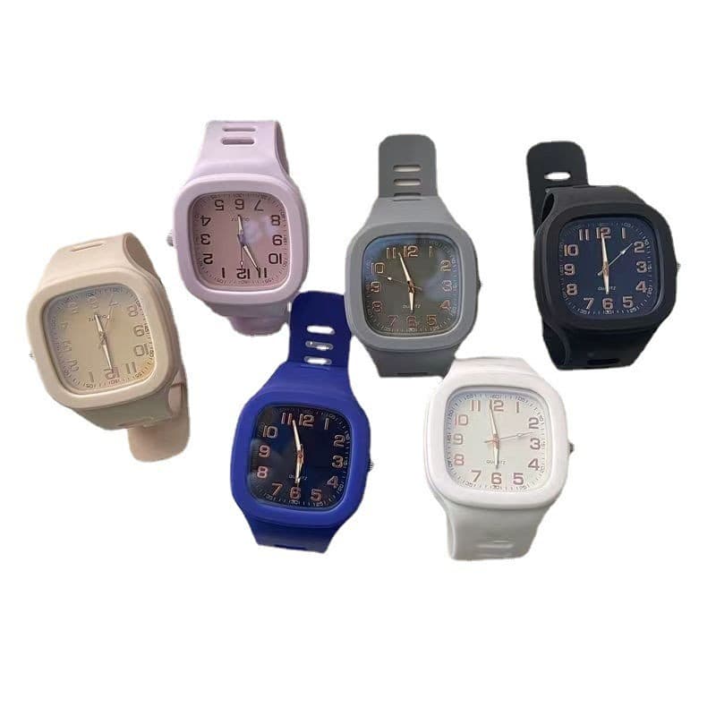 ins hot-selling square watch women's college style men's and women's fashion quartz watch Korean version simple student watch wholesale 6