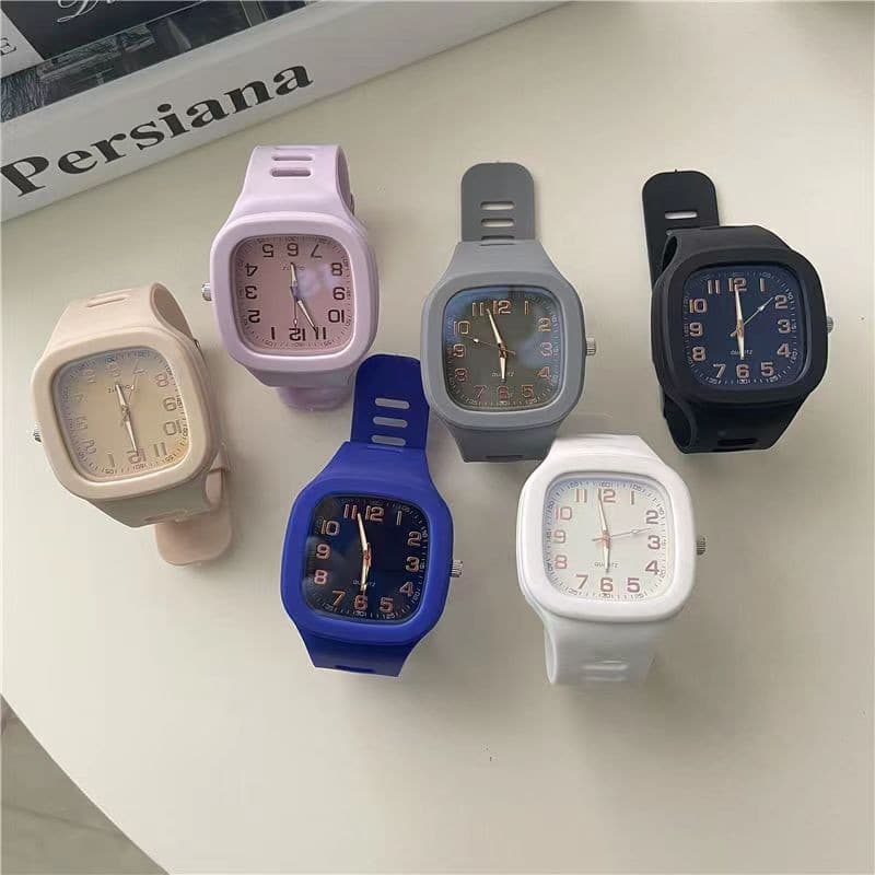 ins hot-selling square watch women's college style men's and women's fashion quartz watch Korean version simple student watch wholesale 1